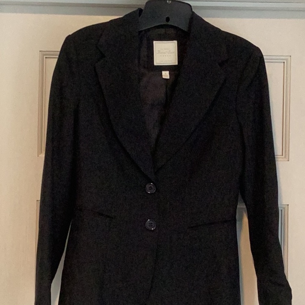 Black pinstripe suit: 3 pieces